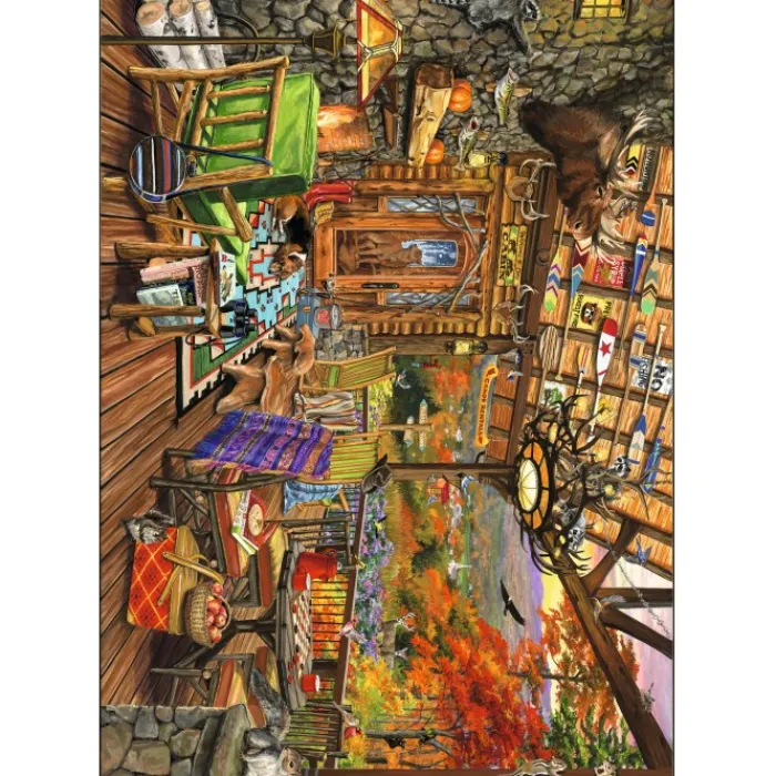 Bluebird Puzzle Puzzle Adirondack Porch
