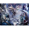 Bluebird Puzzle Puzzle Anne Stokes - Silver Dragon Collage