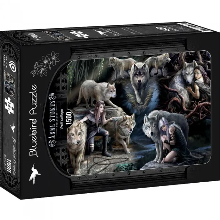 Bluebird Puzzle Puzzle Anne Stokes - Wolf Collage