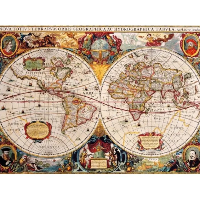 Bluebird Puzzle Puzzle Antique World Map