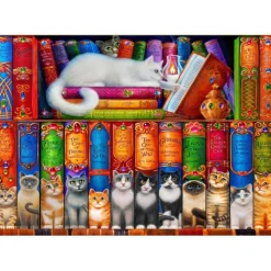 Bluebird Puzzle Puzzle Cat Bookshelf