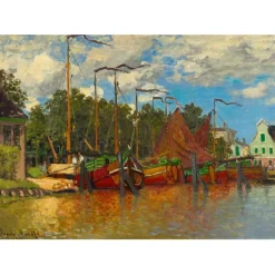 Bluebird Puzzle Puzzle Claude Monet - Boats at Zaandam, 1871