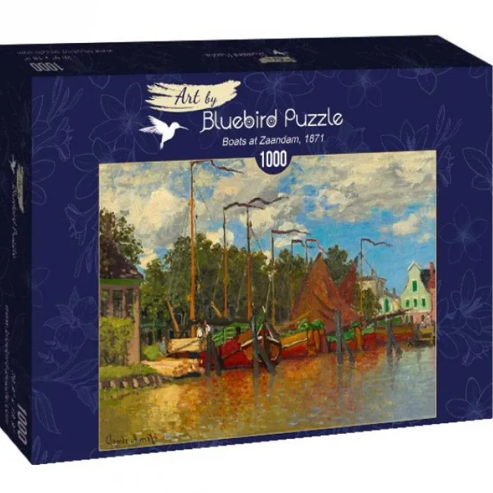 Bluebird Puzzle Puzzle Claude Monet - Boats at Zaandam, 1871