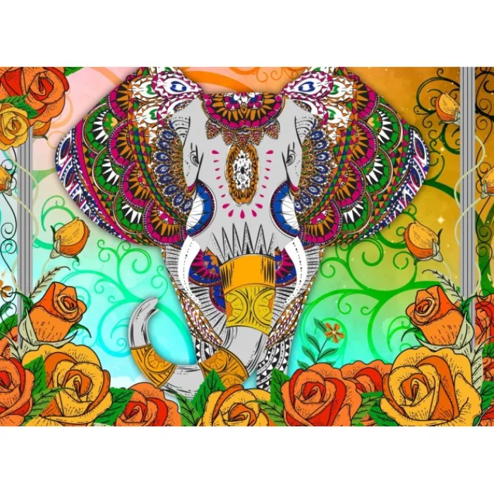 Bluebird Puzzle Puzzle Colorful Elephant