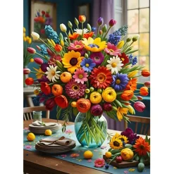 Bluebird Puzzle Puzzle Colourful Bouquet