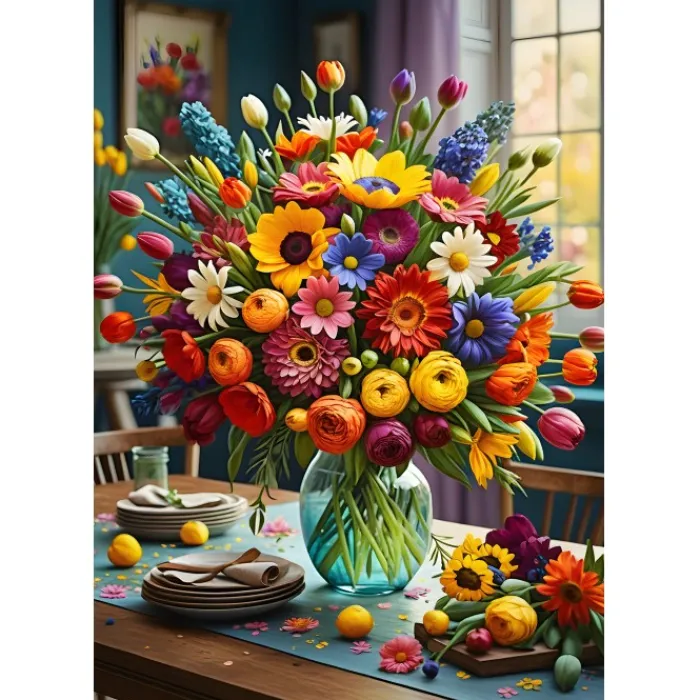 Bluebird Puzzle Puzzle Colourful Bouquet