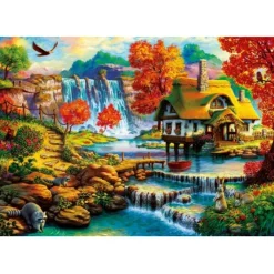 Bluebird Puzzle Puzzle Country House by the Water Fall