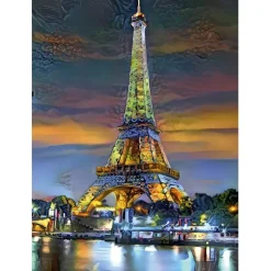 Bluebird Puzzle Puzzle Eiffel Tower at Sunset, Paris, France