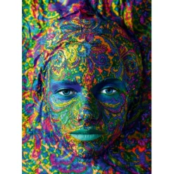 Bluebird Puzzle Puzzle Face Art - Portrait of woman