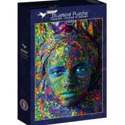 Bluebird Puzzle Puzzle Face Art - Portrait of woman