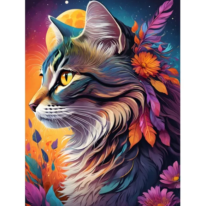Bluebird Puzzle Puzzle Floral Cat