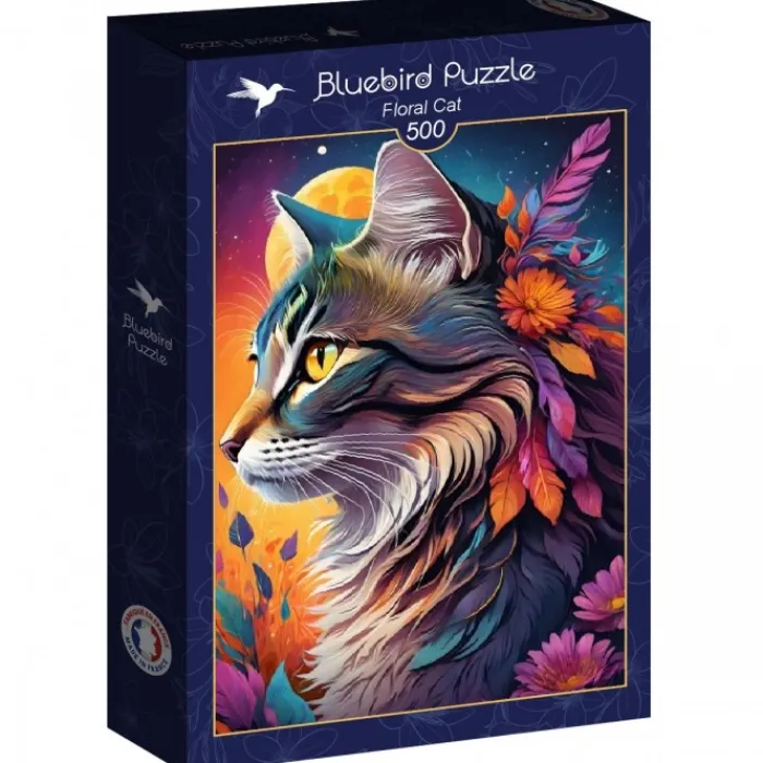 Bluebird Puzzle Puzzle Floral Cat