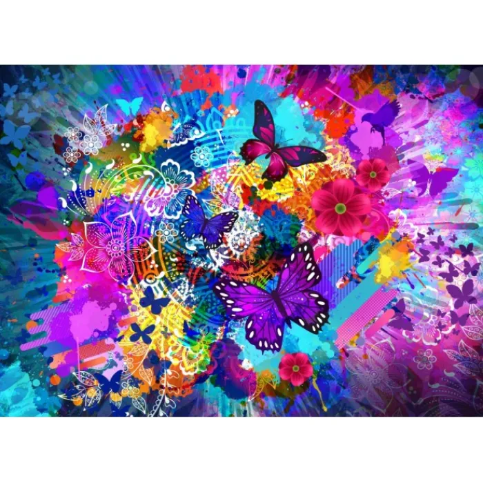 Bluebird Puzzle Puzzle Flowers and Butterflies