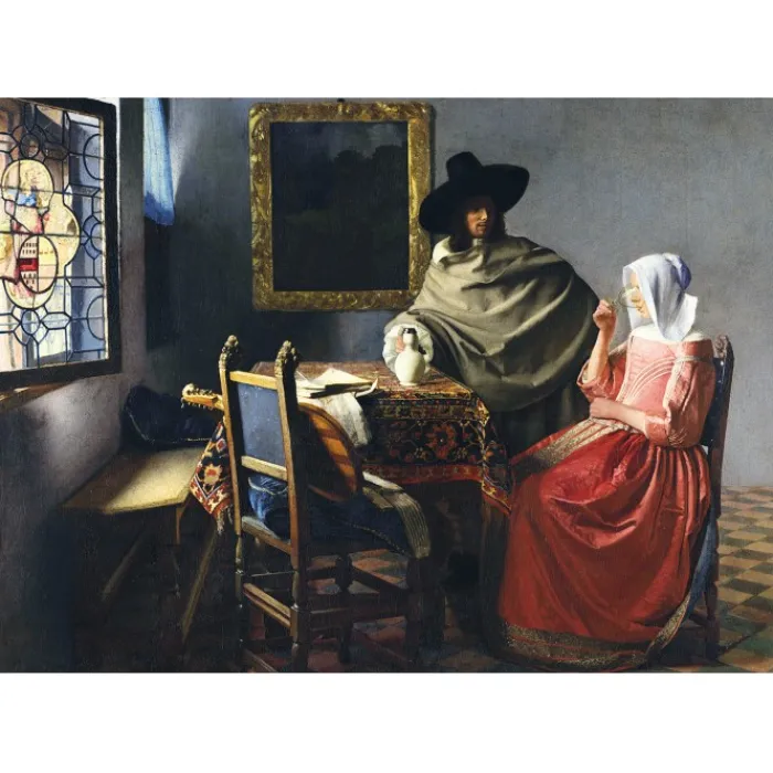 Bluebird Puzzle Puzzle Johannes Vermeer - The Glass of Wine, 1661