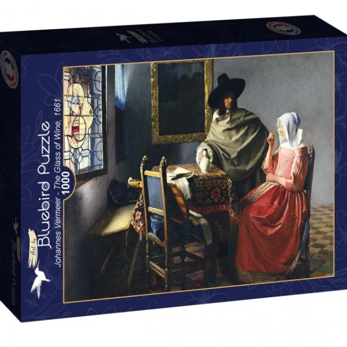 Bluebird Puzzle Puzzle Johannes Vermeer - The Glass of Wine, 1661