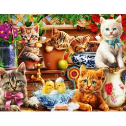 Bluebird Puzzle Puzzle Kittens in the Potting Shed