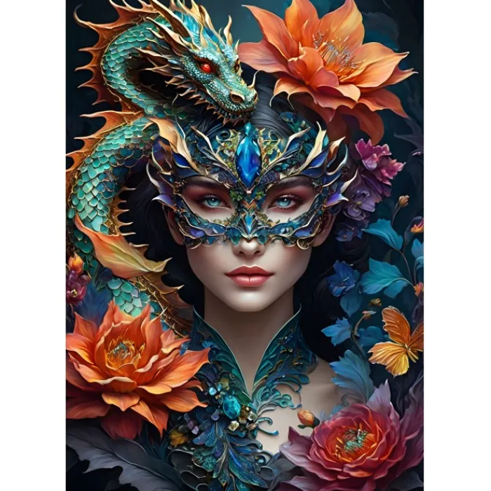 Bluebird Puzzle Puzzle Lady with a Dragon