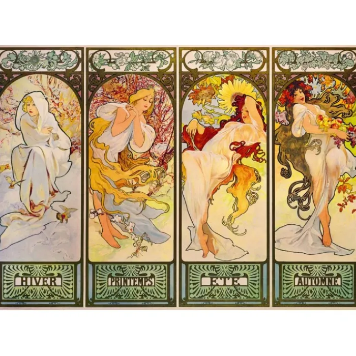 Bluebird Puzzle Puzzle Mucha - Four Seasons, 1900