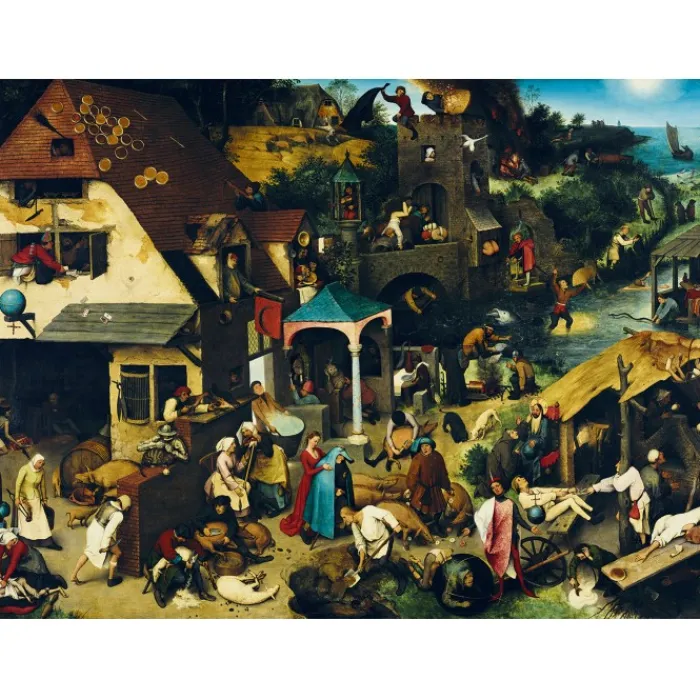 Bluebird Puzzle Puzzle Pieter Bruegel the Elder - Netherlandish Proverbs, 1559