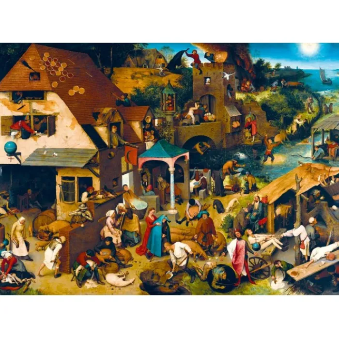 Bluebird Puzzle Puzzle Pieter Bruegel the Elder - Netherlandish Proverbs, 1559