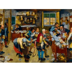 Bluebird Puzzle Puzzle Pieter Brueghel the Younger - The Tax-collector's Office, 1615