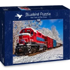 Bluebird Puzzle Puzzle Red Train In The Snow