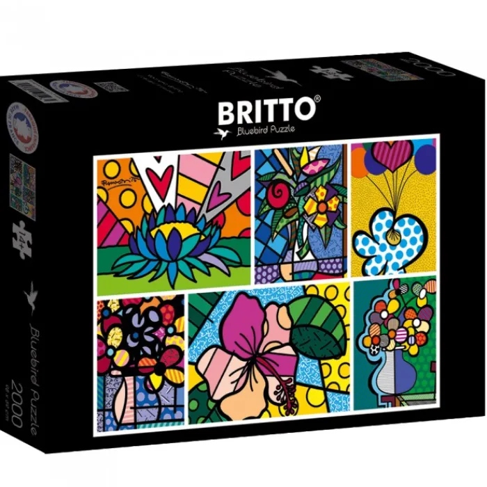 Bluebird Puzzle Puzzle Romero Britto - Collage: Flowers