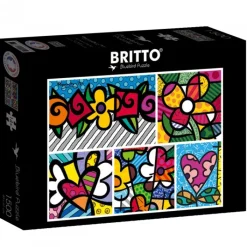 Bluebird Puzzle Puzzle Romero Britto - Collage: Hearts and Flowers