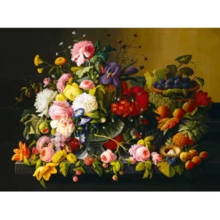 Bluebird Puzzle Puzzle Severin Roesen - Still Life, Flowers and Fruit, 1855