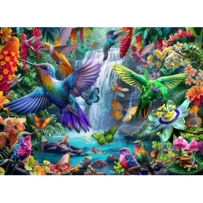 Bluebird Puzzle Puzzle Tropical Hummingbirds