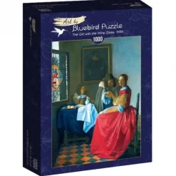 Bluebird Puzzle Puzzle Vermeer- The Girl with the Wine Glass, 1659