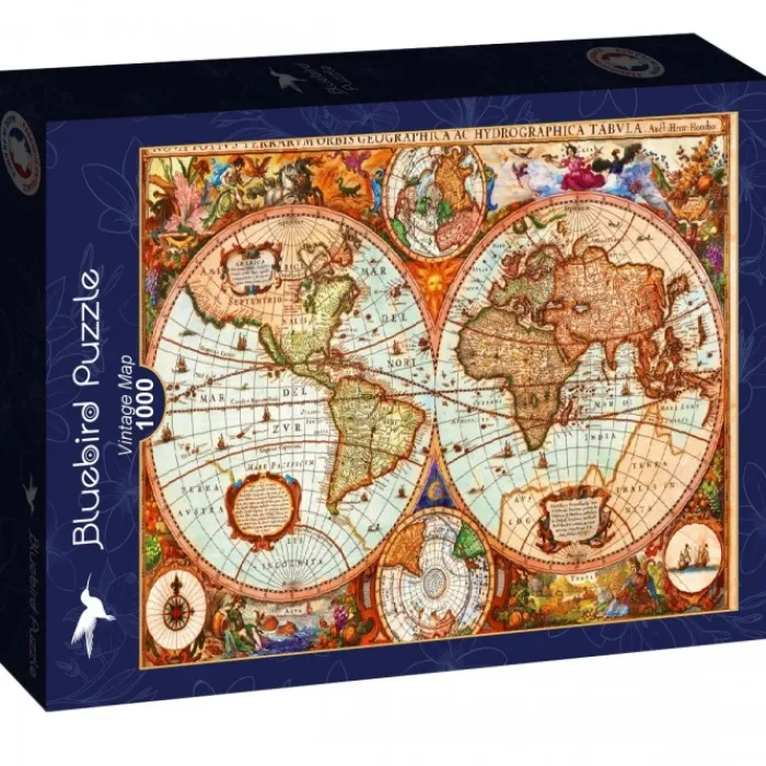 Bluebird Puzzle Puzzle Vintage Map