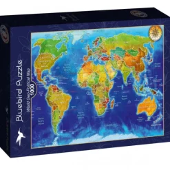Bluebird Puzzle Puzzle World Geo-Political Map