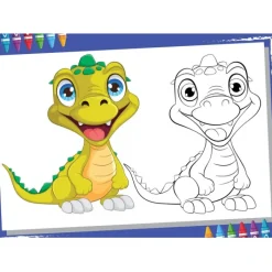 Bluebird Puzzle Puzzle XXL Pieces - Color Me - Dinosaure