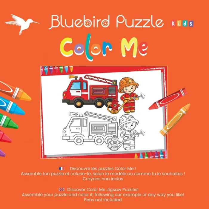 Bluebird Puzzle Puzzle XXL Pieces - Color Me - Pompier